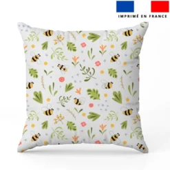 Abeille et fleur - Fond blanc