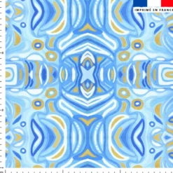 Abstrait nuances de bleu - Création Lita Blanc