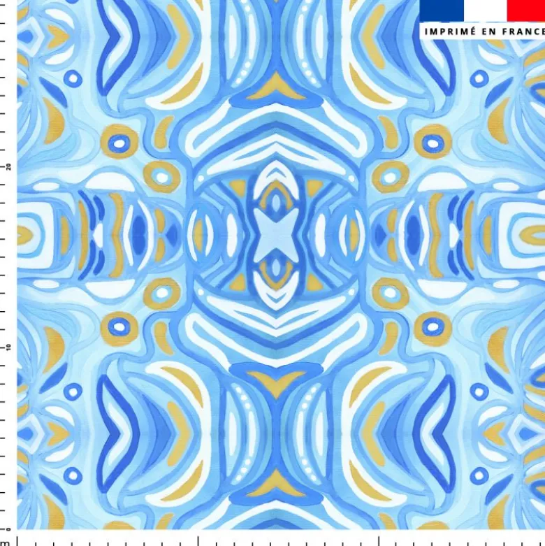 Abstrait nuances de bleu - Création Lita Blanc