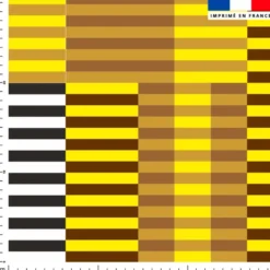 Abstrait rayé jaune - Création Lita Blanc