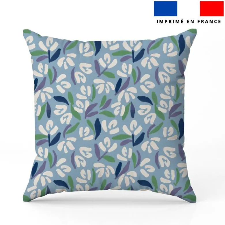 Abstrait végétal - Fond bleu clair