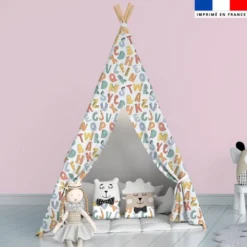 Alphabet des animaux multicolore - Fond blanc