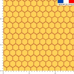 Alvéole d'abeille - Fond jaune