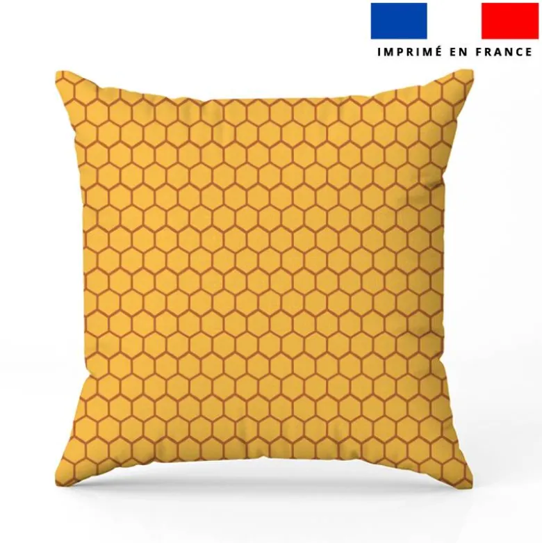 Alvéole d'abeille - Fond jaune
