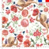 Ange et fleur effet brodé - Fond blanc