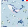 Animaux aquatiques - Fond bleu