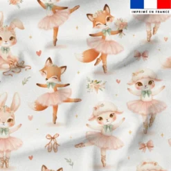Animaux danseurs en tutu - Fond écru