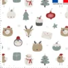 Animaux de la forêt et bonhomme de neige - Fond blanc