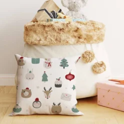 Animaux de la forêt et bonhomme de neige - Fond blanc