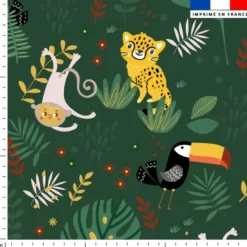 Animaux de la jungle - Fond vert
