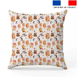 Animaux et feuilles d'automne - Fond blanc
