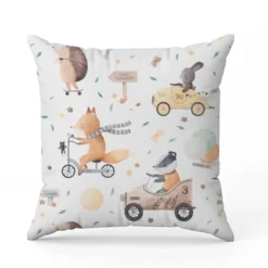 Animaux et voiture rétro aquarelle - Fond blanc