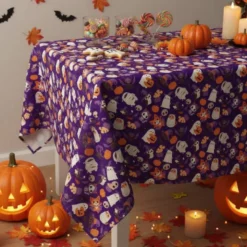 Animaux Halloween - Fond violet