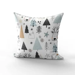 Animaux hiver cerf - Fond blanc