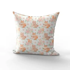Animaux mignons et roses pastel - Fond blanc