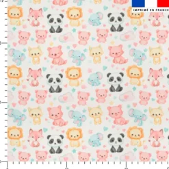 Animaux pastel adorables - Fond écru