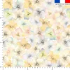 Aquarelle fleurs style vintage nuancé - Fond jaune