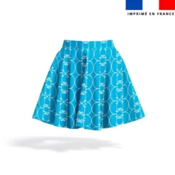 Arabesques blanc - Fond bleu