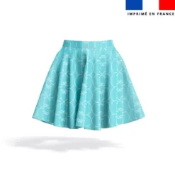 Arabesques bleu clair - Fond bleu