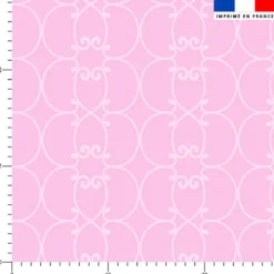 Arabesques rose clair - Fond rose