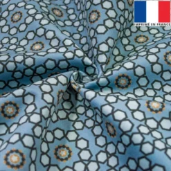 Arabesque Étoilée- Fond bleu gris