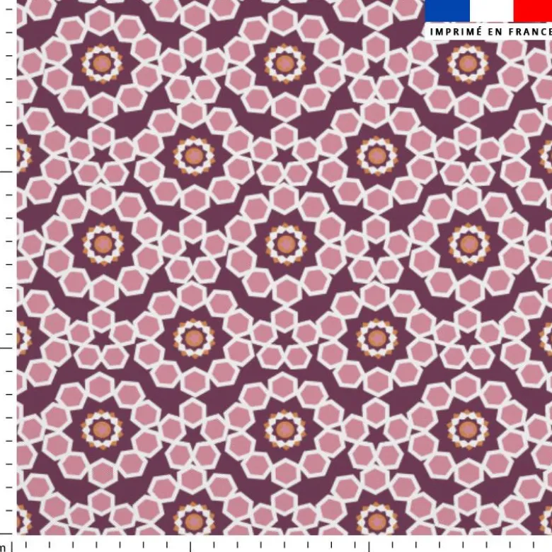 Arabesque Étoilée- Fond prune