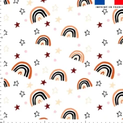 Arc-en-ciel beige - Fond blanc