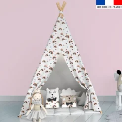 Arc-en-ciel beige - Fond blanc