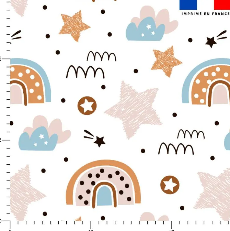 Arc-en-ciel et fantaisie - Fond blanc