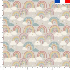 Arc-En-Ciel Pastel - Fond Grège