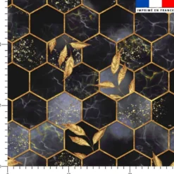 Art déco feuille dorée - Fond anthracite