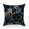 Art déco feuille dorée - Fond bleu foncé
