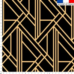 Art déco géométrique jaune or - Fond noir