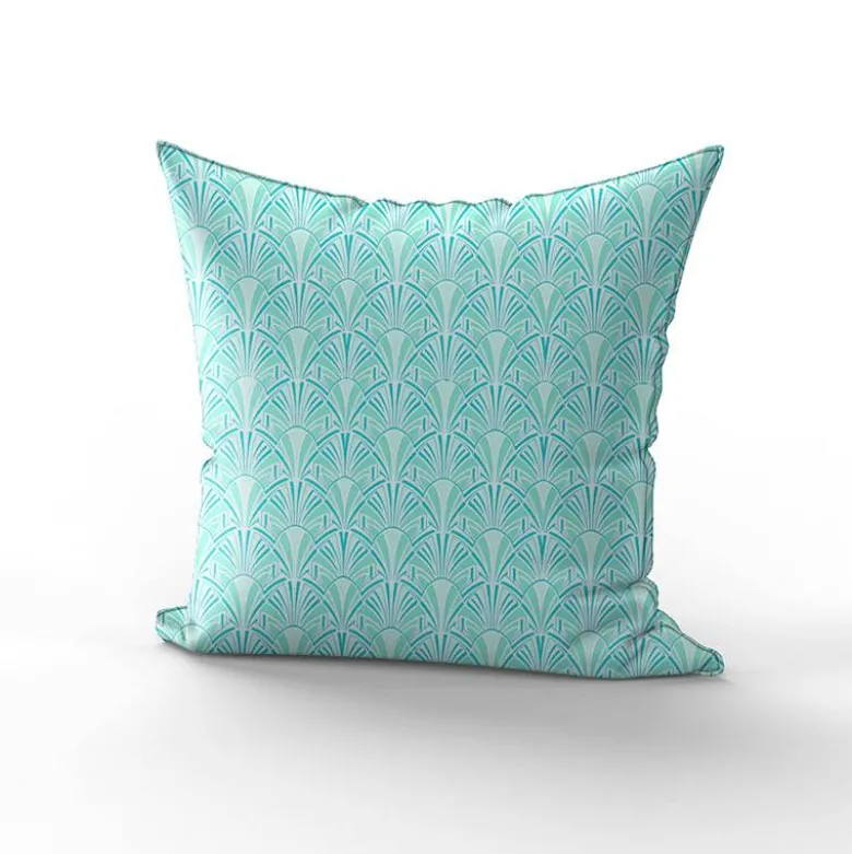 Art déco graphique - Fond turquoise