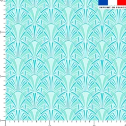 Art déco graphique - Fond turquoise