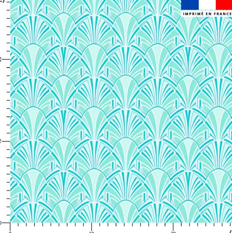 Art déco graphique - Fond turquoise