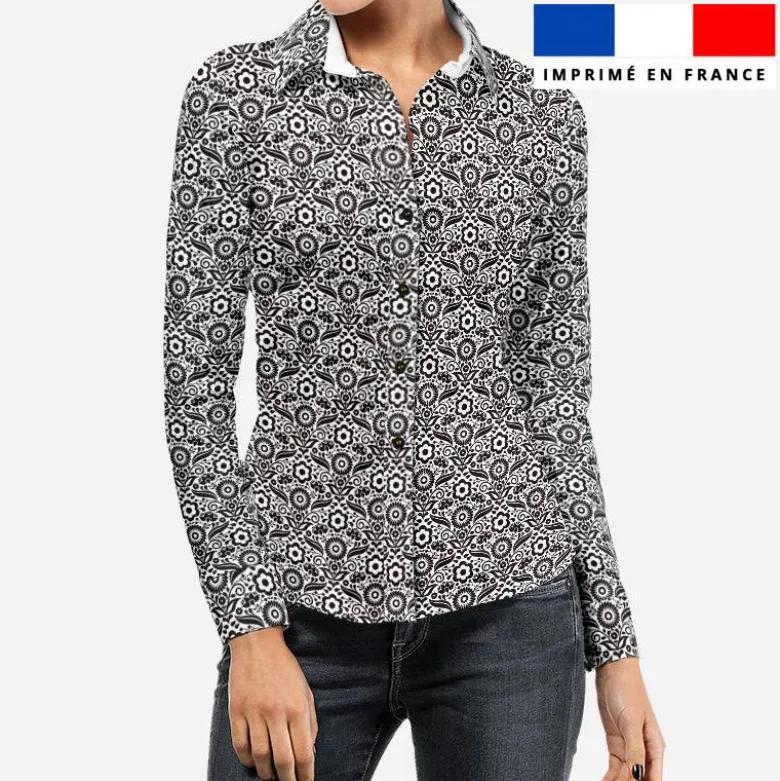 Art folklorique mexicain noir - Fond blanc
