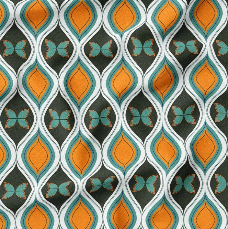 Art vintage abstrait - Fond vert foncé