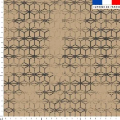 Assemblage géométrique effet effacé - Fond beige