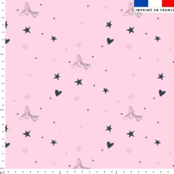 Ballerine étoile - Fond rose