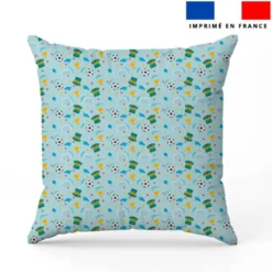 Ballon et accessoires de football - Fond bleu clair