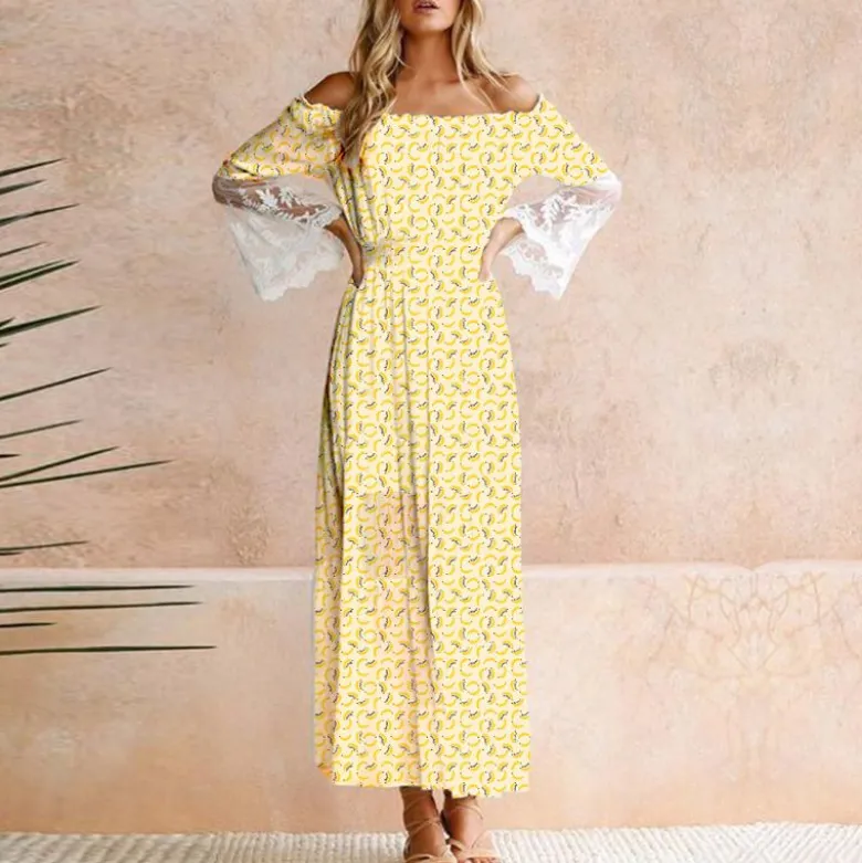 Banana - fond jaune pastel