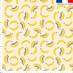 Banana - fond jaune pastel