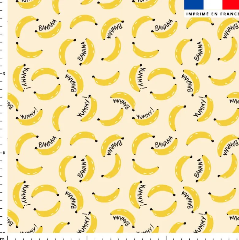 Banana - fond jaune pastel