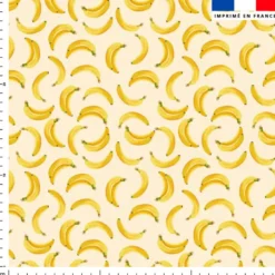 Banane - fond jaune pastel