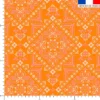 Bandana blanc et rose - Fond orange