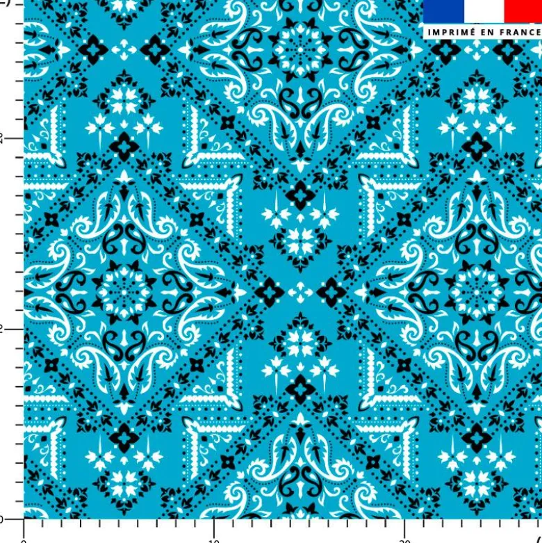 Bandana - Fond bleu caraïbes