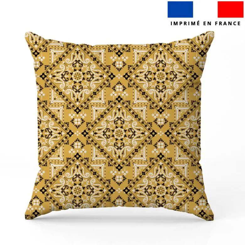 Bandana - Fond jaune ocre