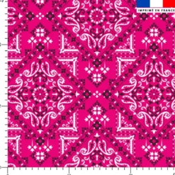 Bandana - Fond rose vif
