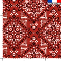 Bandana - Fond rouge brique